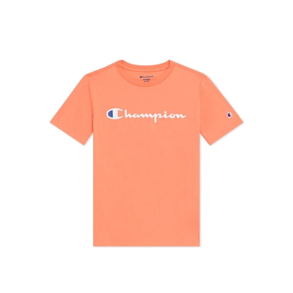 Champion Boys Signature Logo Short Sleeve Tee - Orange - Size Large