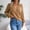 Khaki, variant on Babysbule Plus Size Womens Sweaters Fashion Women Casual Lapel Neck Solid Long Sleeve Loose Sweater Blouse Tops Women's Fashion