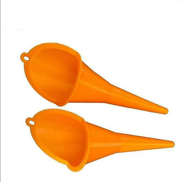 Tolva flexible para recarga de combustible, aditivo de aceite para motocicletas, tolva para maquinaria agrícola, paquete de 2, naranja