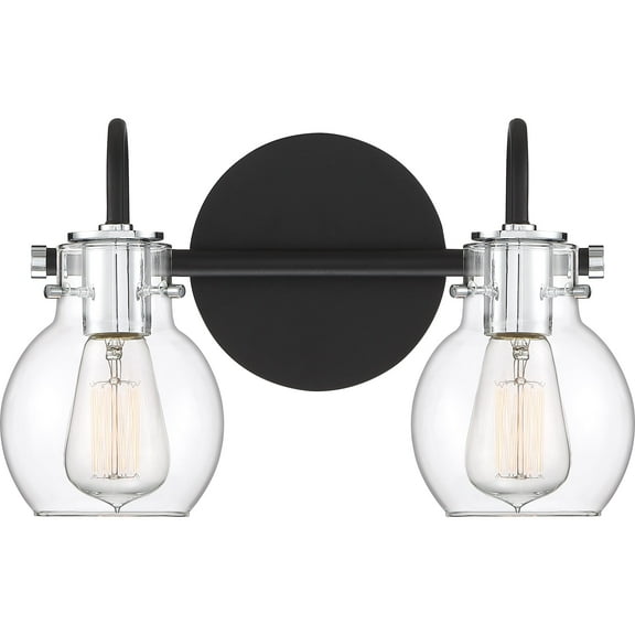 Quoizel Andrews 2-Light Bathroom Vanity Light in Earth Black