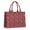 Red Christmas Snowflake-2, variant on Large Capacity Tote Bag,Red Christmas Snowflake Pattern Handbag Fashion Luxury Tote Bag,15.7"x13"x 5.1" Inches,Laptop Compatible
