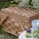 thumbnail image 5 of Cesta de picnic estilo francés, cestas de senderismo, caja de almacenamiento, mesa de tartas, decoración de alimentos, fotografía, hecha a mano, color madera, 5 of 5
