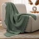 thumbnail image 1 of Manta Tejida Dreamlab, Frazada Decorativa para Pie de Cama o Sofá, Throw Blanket de Punto Grueso, Manta Elegante, Ligera y Acogedora, Color Té Verde, 1 of 4