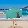 thumbnail image 2 of Yayeee Kids Hooded Towels Toddler Soft Absorbent Beach Bathing Wrap 50" x 23.5", Black Cat and Coffee, 2 of 5