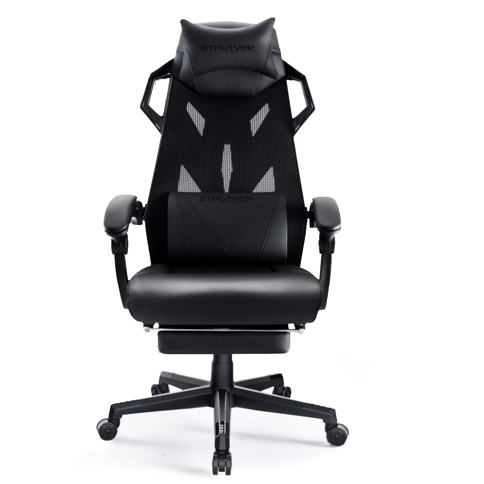 GTPLAYER Office Chair with Footrest 3D Stereoscopic Frame Mesh Recliner