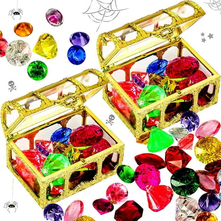 Over 150PCS Assorted Pirate Treasure Gems 1LBS Acrylic Plastic