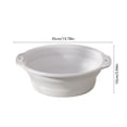 thumbnail image 2 of Homellea Gray Collapsible Wash Basin, 13.78 Inch Large Round Foldable Laundry Tub with Dual Handles and Hanging Holes for Hand Washing, Foot Soaking, Dorm, Bathroom, RV, Camping and Travel, 2 of 6