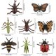 thumbnail image 3 of 8 piezas modelo de insecto juguete simulación miniaturas animales salvajes colección de insectos adornos regalo de cumpleaños de Navidad para niños decoración del hogar estudio ciencia Ac, 3 of 5