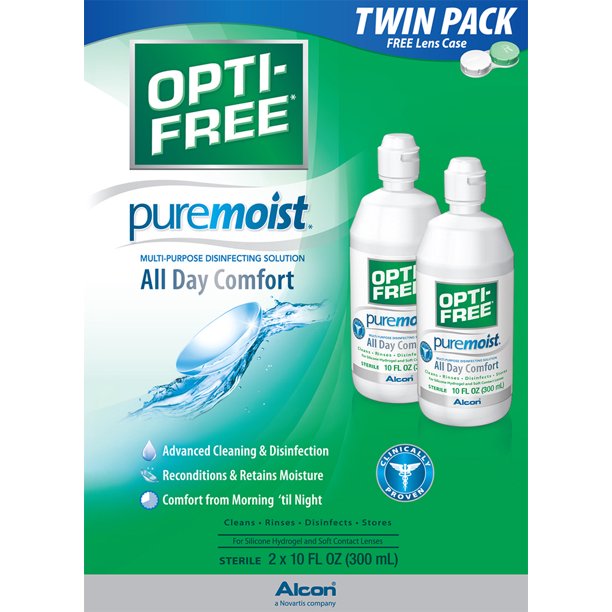 OPTIFREE Puremoist Multipurpose Contact Lens Disinfecting Solution, 10