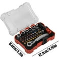 thumbnail image 3 of 38 Piece Magnetic Ratchet Screwdriver Bit Set, Multipurpose Tool Kit For Car Home Motorcycle Hvac Computer Camera Repairs, Portable Storage Case, 3 of 7