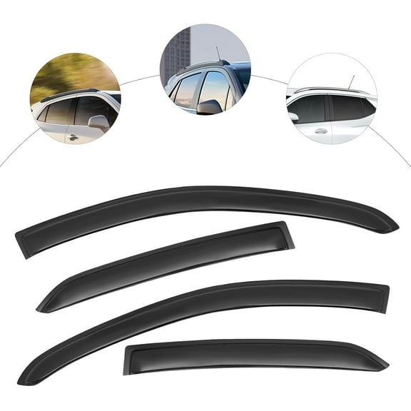 4Pcs Windshield Rain Guard,Sun Rain Guards,Window Visors Deflectors Replacement for 2013-2022 Buick Encore (Excludes Encore GX) Black