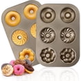 thumbnail image 1 of Donut Baking Pans, Non Stick 6 Cavity Doughnut Pan Bpa Free Donut Molds For Baking, 2 Count, 1 of 5