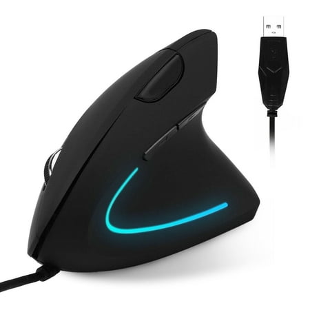 TSV Wired Ergonomic Vertical Mouse  Large Ergonomic Computer Mouse High Precision Optical Mice with 6 Buttons  Adjustable 2400DPI and Reduce Wrist Pain for Office Gaming PC Computer Laptop  Black price history on PriceWatchPro