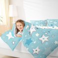thumbnail image 4 of Castle Fairy Cartoon Stars Print Bedding Comforter Set 2pcs for Kids Children Teens,Dreamy Princess Twin Comforter Sets Microfiber,Blue White Breathable Bedding Set,Breathable Home Decor,Reversible, 4 of 8