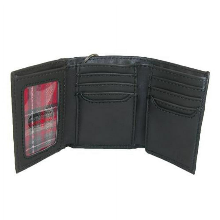 LEVI’S VINTAGE CLOTHING CHAIN WALLET Levi's Black Trifold Wallet Chain Black Snap Closure Trucker