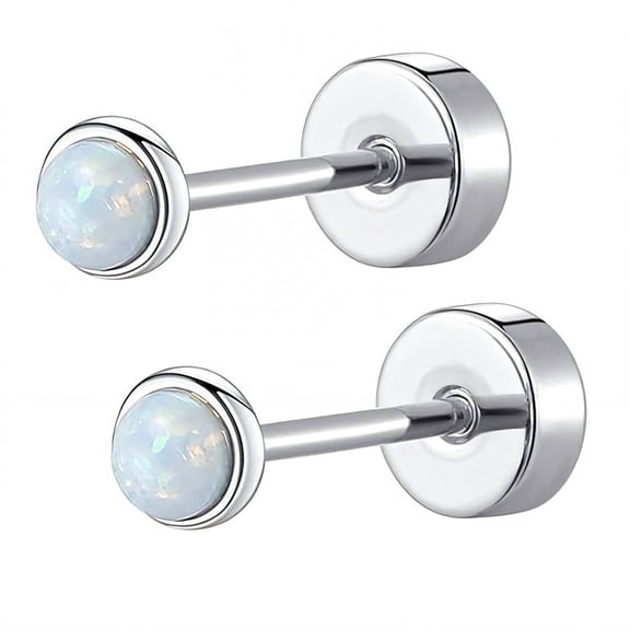 DESIGNICE 2Pcs Stud Earrings for Women,Smooth Feel Stud Earrings for Women Hypoallergenic,Glossy Surface Flat Back Stud Earrings,Style1