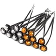 thumbnail image 1 of (8) 3/4 Inches Amber & Clear LED Clearance Side Marker Lights Truck TrailerFlush, 1 of 6