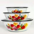 thumbnail image 5 of Novomoskovsjka Posuda Spring Bouquet Round Enamelware Soup, Salad Bowl (2.7 qt (2.5 L)), 5 of 6
