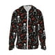 thumbnail image 1 of Fotbe Skeleton with Roses Chaqueta con Protección Solar UPF 50+ para Hombre y Mujer, Camisa con Capucha y Bolsillos-Medium, 1 of 7