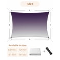 thumbnail image 6 of Sun Shade Sail 8x10Ft Purple Gray Gradient Uv Block Sunshade Canopy Outdoor Shade Cover Rectangle Shade Cloth For Patio Garden Yard Deck Pergola, 6 of 6