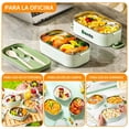 thumbnail image 2 of KIROGILY Bento Box para Adultos de 2400 ml, Pr&aacute;ctica Lunch Box de 3 Capas, Toppers para Lunch Prueba Fugas. Fiambrera Incluye Vajilla y Bolsa para el Almuerzo, Apto para Salir y Trabajar, 2 of 7