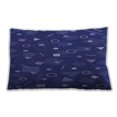 thumbnail image 1 of Ahgly Company Patterned Indoor Rectangular Denim Dark Blue Lumbar Throw Pillow, 13 inch by 19 inch, 1 of 5