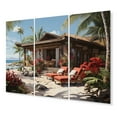 thumbnail image 2 of Designart "Tropical Retreat in the Caribbean I" Beach & Ocean Metal Wall Decor Set, 2 of 5