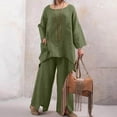 thumbnail image 1 of Conjunto de moda de liquidación ICHUANYI para mujer, primavera y manga larga, cuello redondo, algodón y talla grande, conjunto informal de dos piezas para mujer ICHUANYI WER2023082204168, 1 of 7