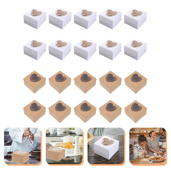 Niceauty Heart-Shaped Cake Box Assorted Colors Easy Assembly Moisture Resistant