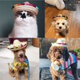 thumbnail image 5 of Sombrero de paja para mascotas, divertido sombrero de paja mexicano, decoración de fiesta para mascotas pequeñas/cachorros/gatos, cumpleaños Adepaton CPB-DE-LYY1910, 5 of 5