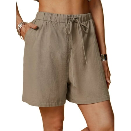 

Niuer Women Comfy Pajamas Sleep Jogger Short with Pocket Elastic Waist Summer Beach Yoga Workout Lounge Short Plus Size