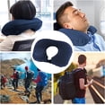 thumbnail image 5 of BEMS-1 pieza de almohada inflable para el cuello de viaje azul oscuro, inflable, 5 of 5
