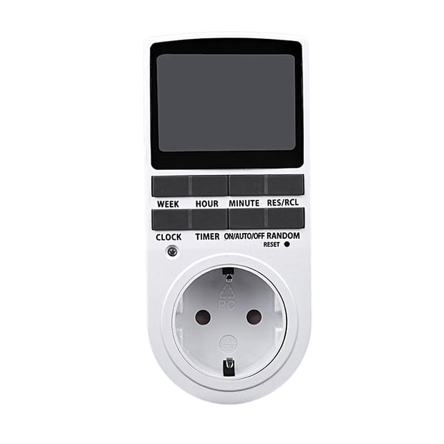 Interruptor Horario Temporizador Digital Eléctrico Conector AC Enchufe EU Sunnimix Temporizador digital