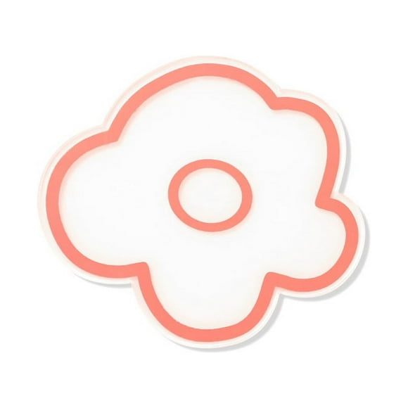 ZPSHYD Ensemble De Dessous De Verre en Acrylique à Fleurs – Isolation Thermique, Motif Floral, Base Antidérapante Transparente Et Stable – sous-Verres Décoratifs Et Fonctionnels(Rose)