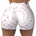 thumbnail image 2 of Honeii Breast Cancer Awareness (4) Print Women's Workout Shorts, Gym Shorts for Active Wear, Sports Shorts,Women's Running Shorts,Quick Dry Athletic Shorts-Medium, 2 of 8