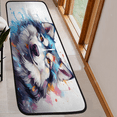 thumbnail image 6 of CURLYOOT Siberian Husky Dog Runner Rug 2'x6' Washable Kitchen Runner Rug Indoor Non Slip Laundry Rugs Floor Carpet for Hallway Kitchen Entryway Bedroom Living Room, 6 of 9