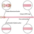 thumbnail image 2 of GFDYREE Comfortable Padded Leather Pet Collars with Golden Rhinestone Buckle Dog Collar/Cat Collar for Cats Puppy Kitty Small Dogs (S(Neck for:11-13 Inch), Pink), 2 of 7