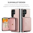 thumbnail image 2 of Nalacover Zipper Wallet Case for Samsung Galaxy S24 Ultra, Shockproof PU Leather Detachable Card Slots Holder Cash Pocket Slim Cover with Kickstand Magnetic Lens Protective Case, Pink, 2 of 7