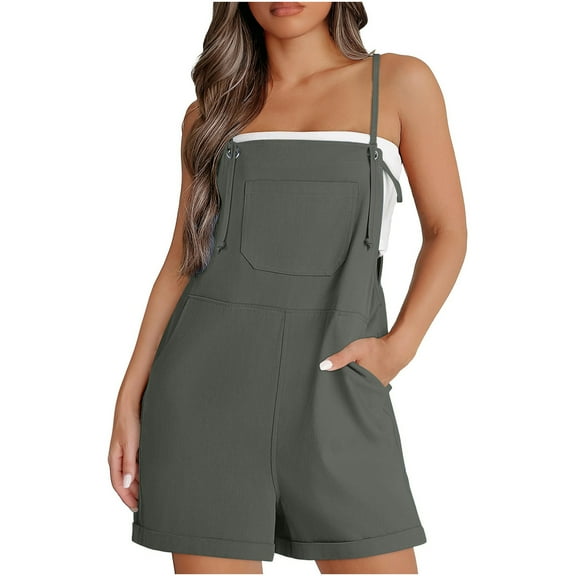 Summer Fashion Jumpsuits for Women Dressy Plus Size Casual Sleeveless Suspender Short