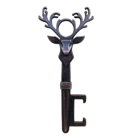 FYSHO Vintage Reindeer Key Bottle Opener Manual Beer Bottle Opener with Metal Chain and Tag Card for Kitchen Bar (Best Chain Restaurants To Work For)