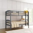 Better Homes & Gardens Leighton Solid Wood TwinoverTwin Convertible Bunk Bed, Gray