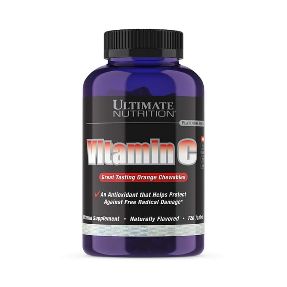 Ultimate Nutrition Vitamin C Chewable (120 Tablets, Orange)