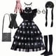 thumbnail image 2 of Disfraz de Merlina Addams con LED para niños, vestido de princesa para fiesta de carnaval, película de Cosplay, 2 of 5