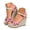 Pink, variant on Womens Espadrilles Wedge Sandals Summer Strappy High Wedges Heel Slide Shoes Arch Support Casual Outdoor Sandal Size 7 Black
