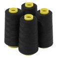 thumbnail image 1 of 4 Conos Grandes (3000 Yardas Cada Uno) De Hilos De Poliéster Para Coser Quilting Serger Color Negro De Threadnanny, 1 of 5