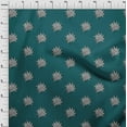 thumbnail image 3 of oneOone Organic Cotton Voile Fabric Leaves Block Printed Craft Fabric BTY 42 Inch Wide, 3 of 4