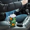 thumbnail image 4 of Yayeee 40oz Stainless Steel Tumbler with Straw and Handle Double-Wall Insulated Travel Water Bottle, Orange Tree Pattern, 4 of 8