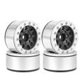 thumbnail image 1 of Black Silver Rim 1.55 Inch Metal Wheel for 1/10 RC Crawler Vehicle Axial SCX10 Ghost TRX4 TRX6 D90 4WD, 1 of 6
