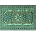 thumbnail image 1 of Ahgly Company Machine Washable Indoor Rectangle Persian Turquoise Blue Traditional Area Rugs, 8' x 12', 1 of 4