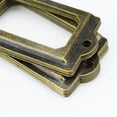 thumbnail image 2 of 12PCS Antique Brass Metal Label Pull Frame Handle File Name Card Holder for Furniture Cabinet Drawer Box Case Bin, 2 of 9